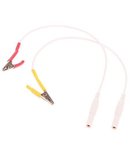 Pinzas de Cocodrilo con cable. Pack 2 Uds.